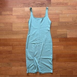 Zara Elastic Trim Stretch Bodycon Sage Green Dress